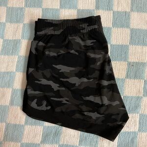 Women's black and gray short shorts